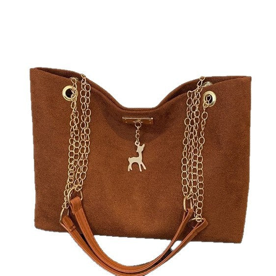 Retro Commuter Texture Chain Shoulder Bag