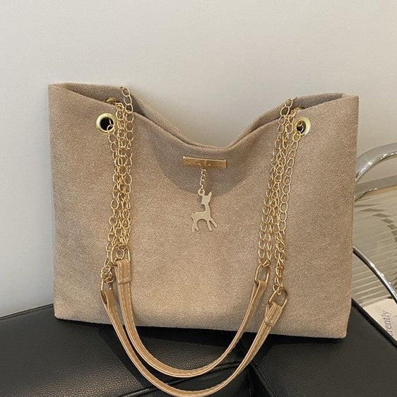 Retro Commuter Texture Chain Shoulder Bag